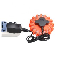 Waterproof 16 LED Mini Traffic Light Flashing LED Flare Magnetic Disc Road safety Light