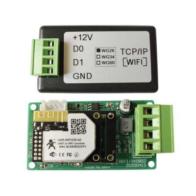 Bidirectional Wiegand26/34 to TCP/IP Wi-Fi wireless communication converter for access control system with CE certification