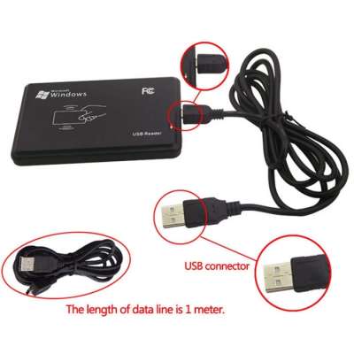 USB Card Issuer RFID 125kHz/13.56MHz Proximity Card Desktop USB Reader